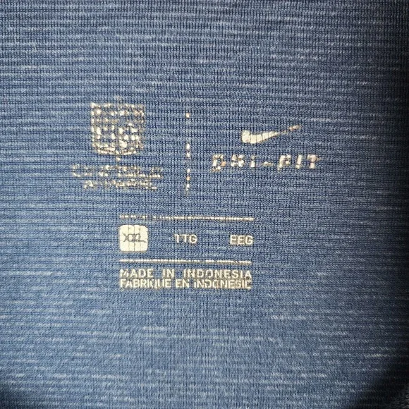 Nike Polo Shirt Mens XXL Navy Blue New England Patriots NFL Dri-FIT Short Sleeve - Picture 9 of 10